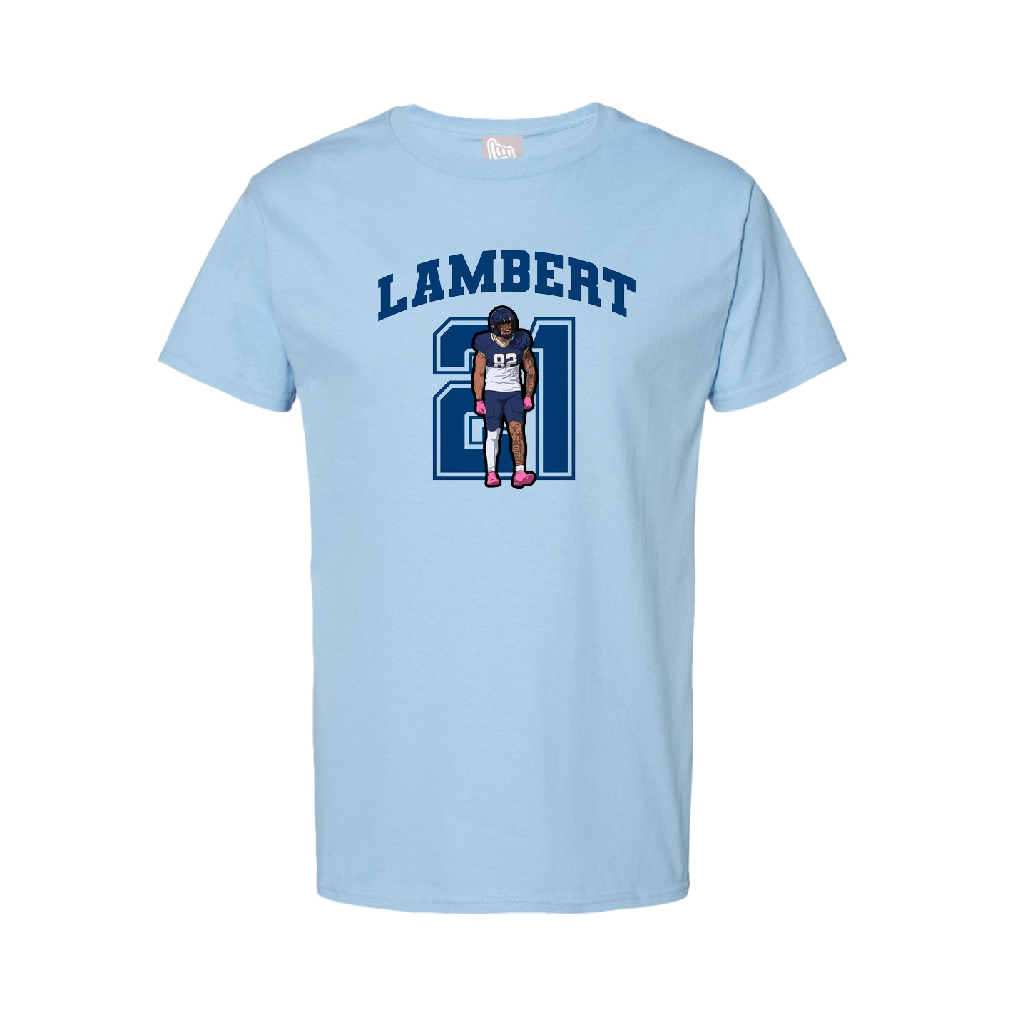 Tee — Number in Light Blue