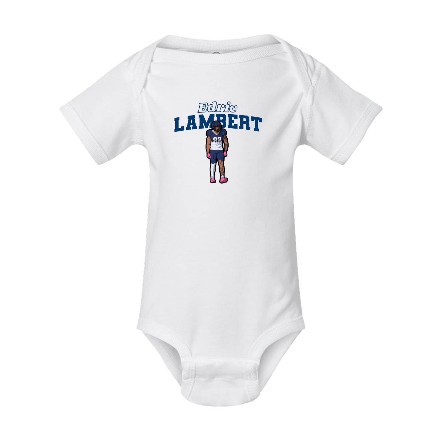 Baby Onesie — Name Arch in White
