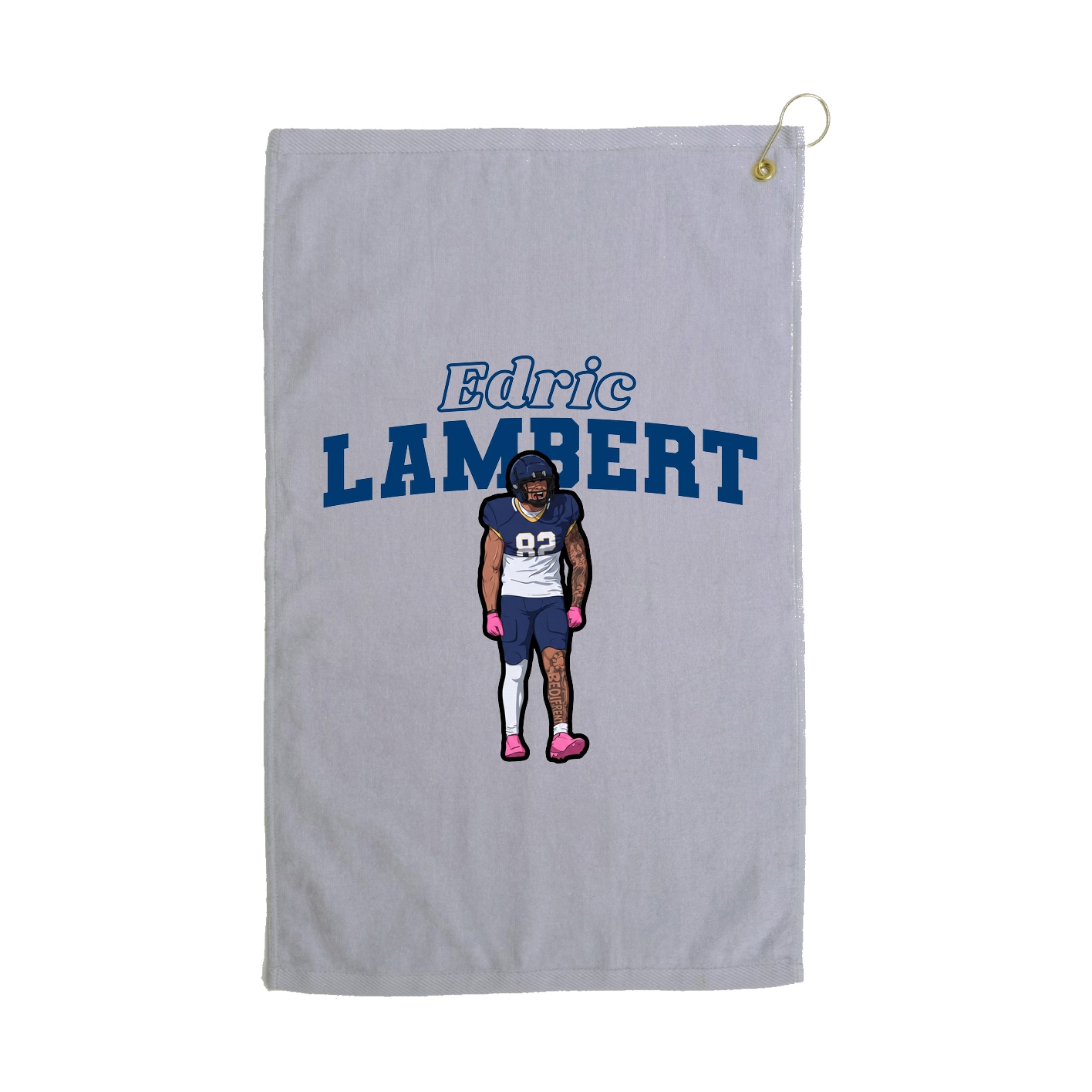 Golf Towel — Name Arch in Grey