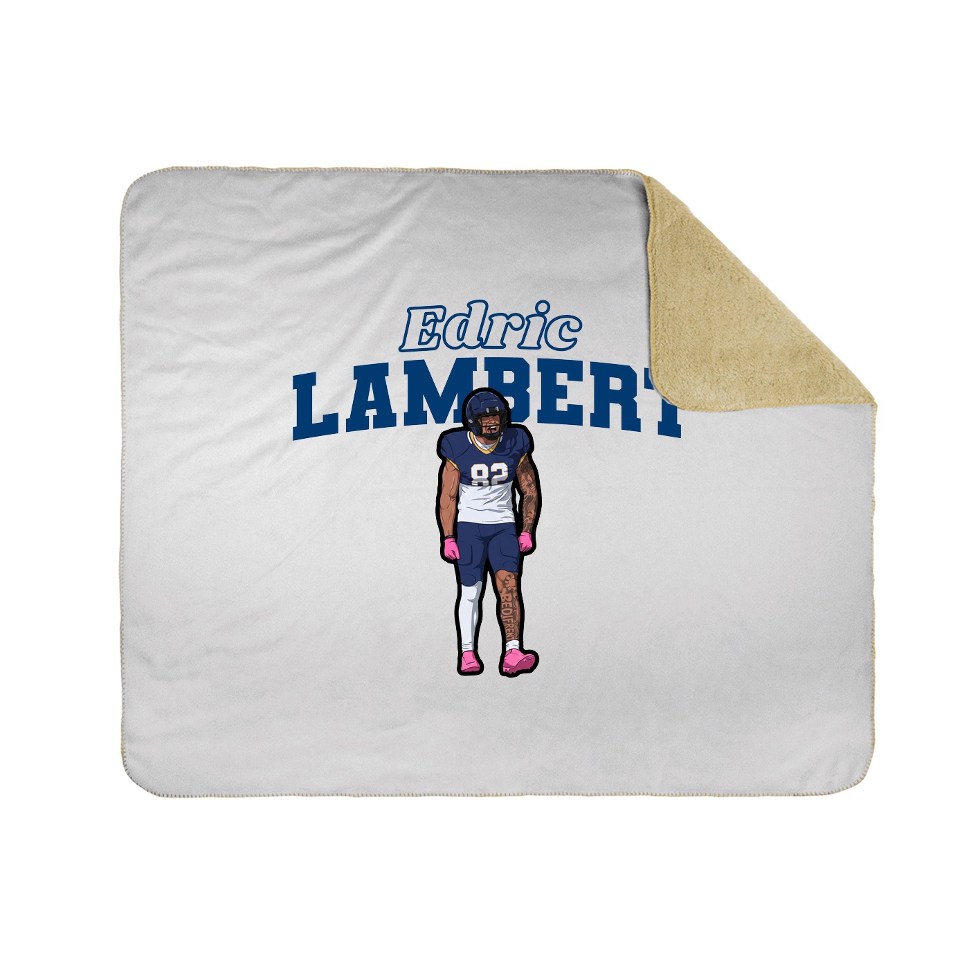Throw Blanket — Name Arch in White