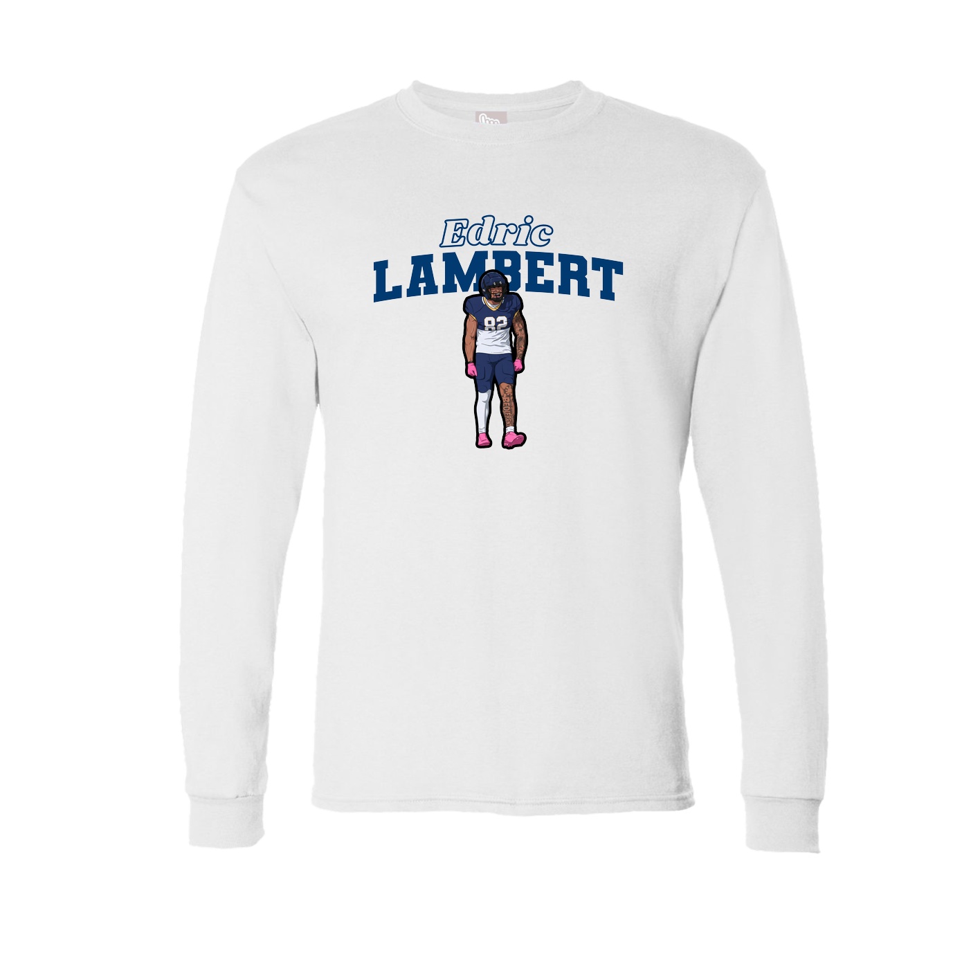 Long Sleeve Tee — Name Arch in White