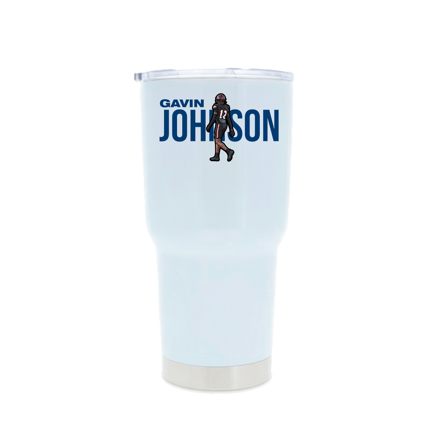 30oz Stainless Steel Tumbler — Player Name in White