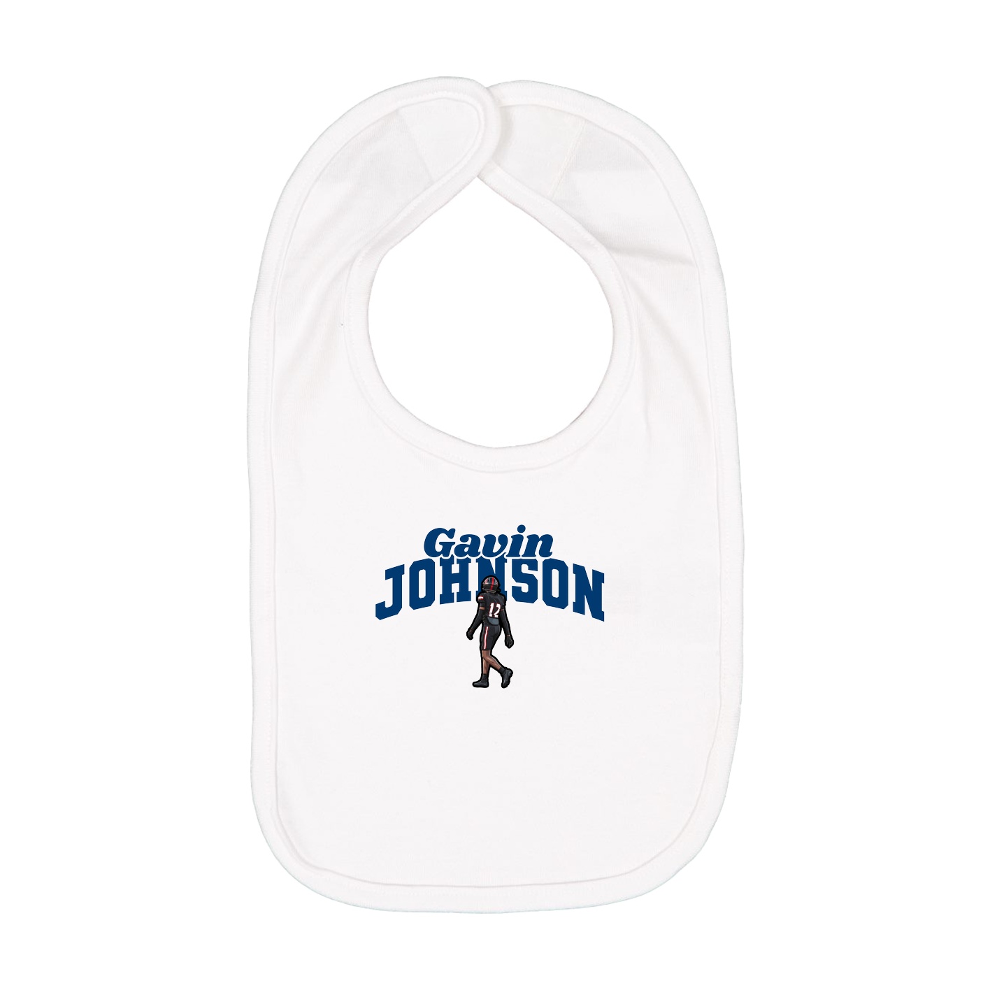 Infant Bib — Signature Arch in White