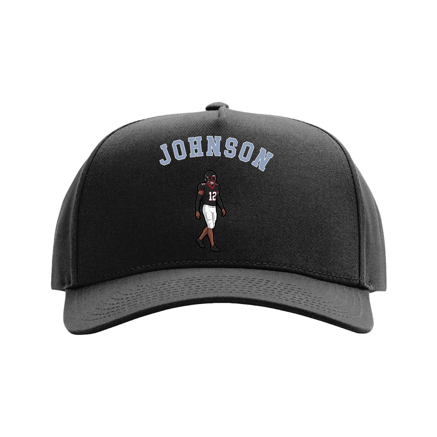Full Fabric Five-Panel Champ Cap — Shirsey Arch in Black