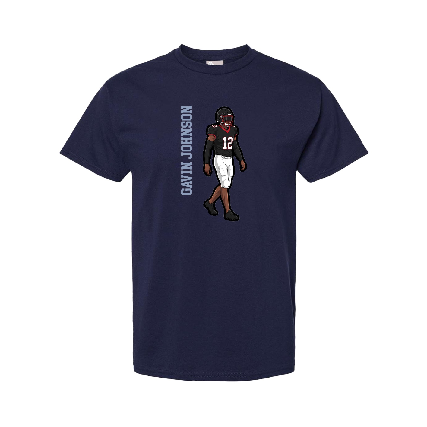 Tee — Name Vertical in Navy