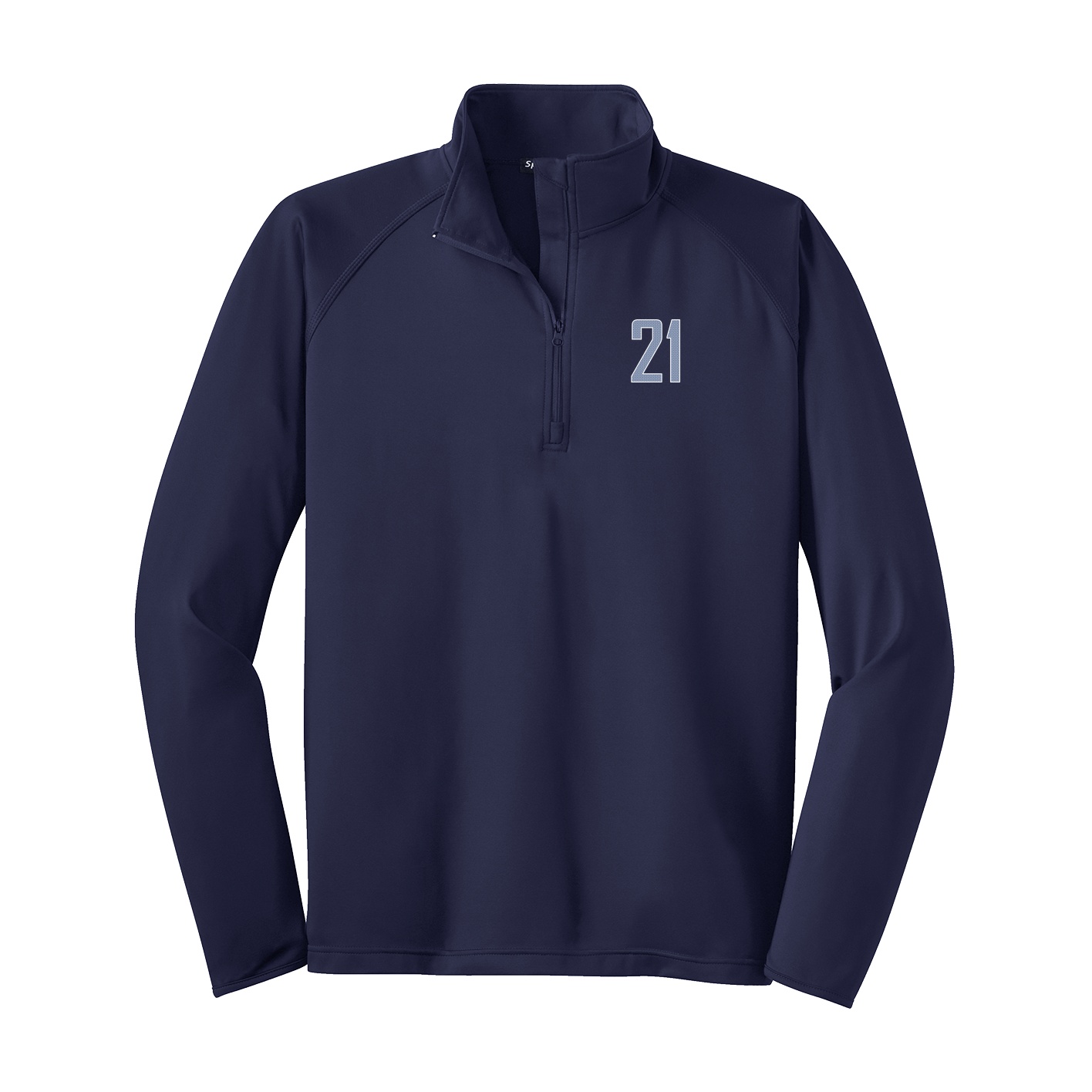 Q-Zip Pullover — Front Shirsy in Navy