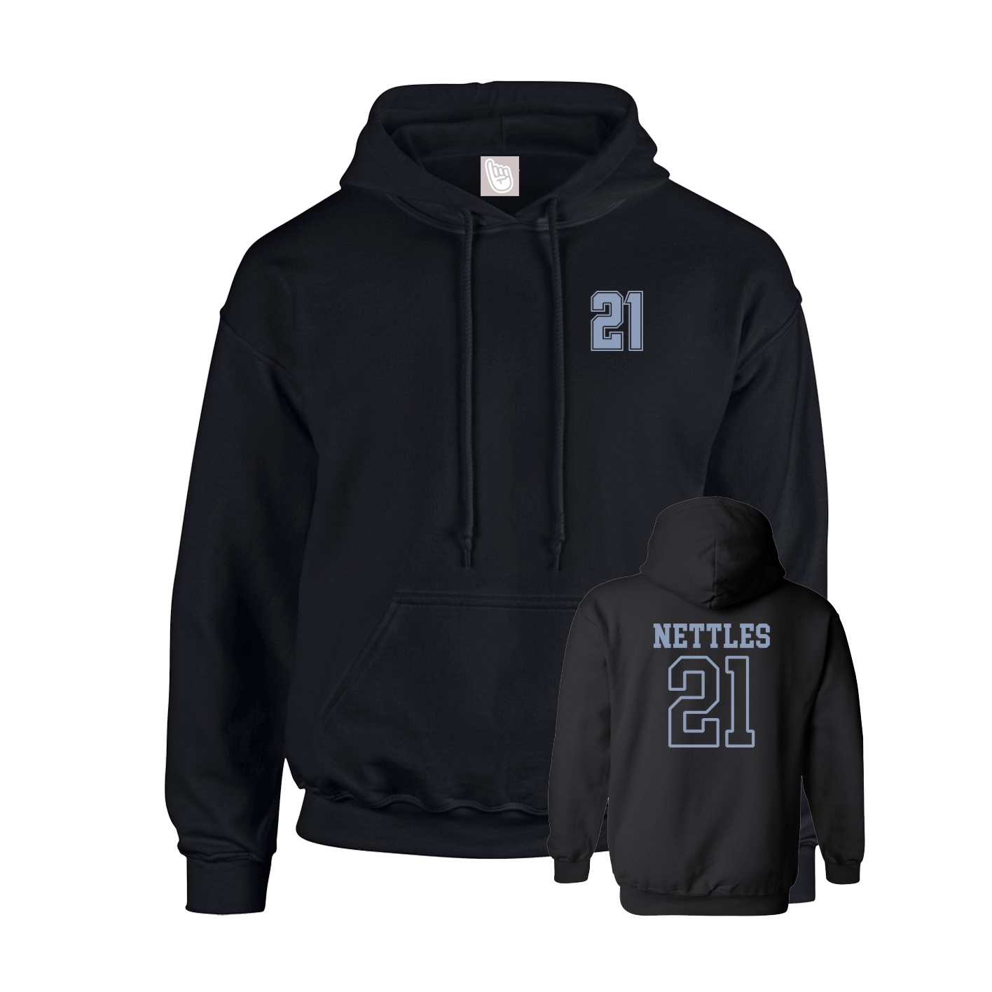 Youth Hoodie — Chest Back in Black