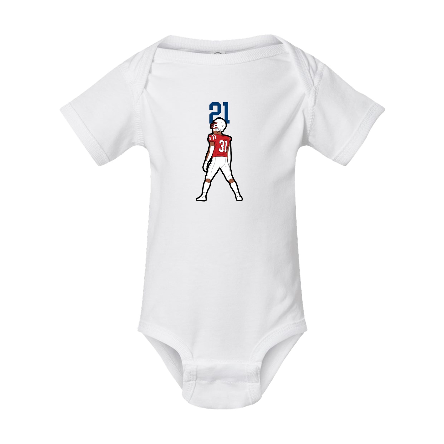 Baby Onesie — Number Top in White