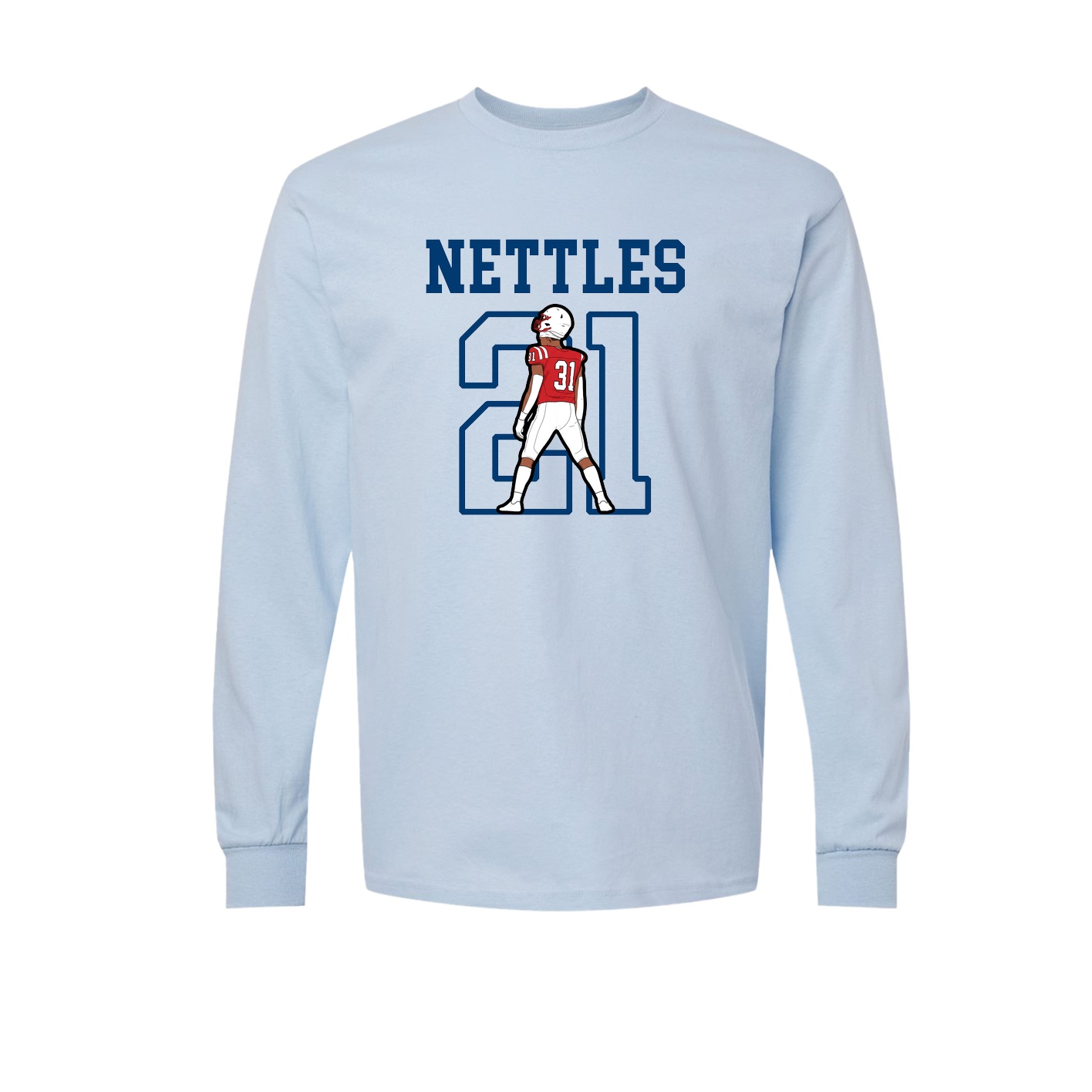 Long Sleeve Tee — Shirsey in Light Blue