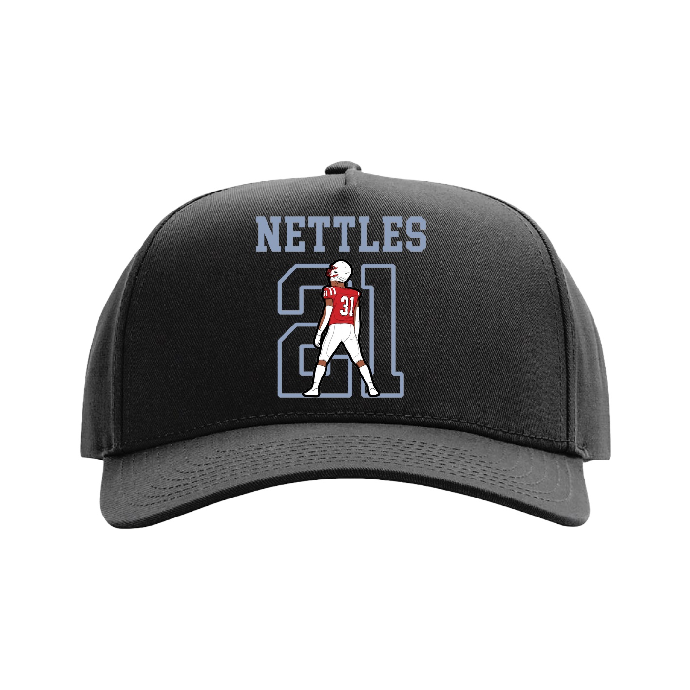 Full Fabric Five-Panel Champ Cap — Shirsey in Black