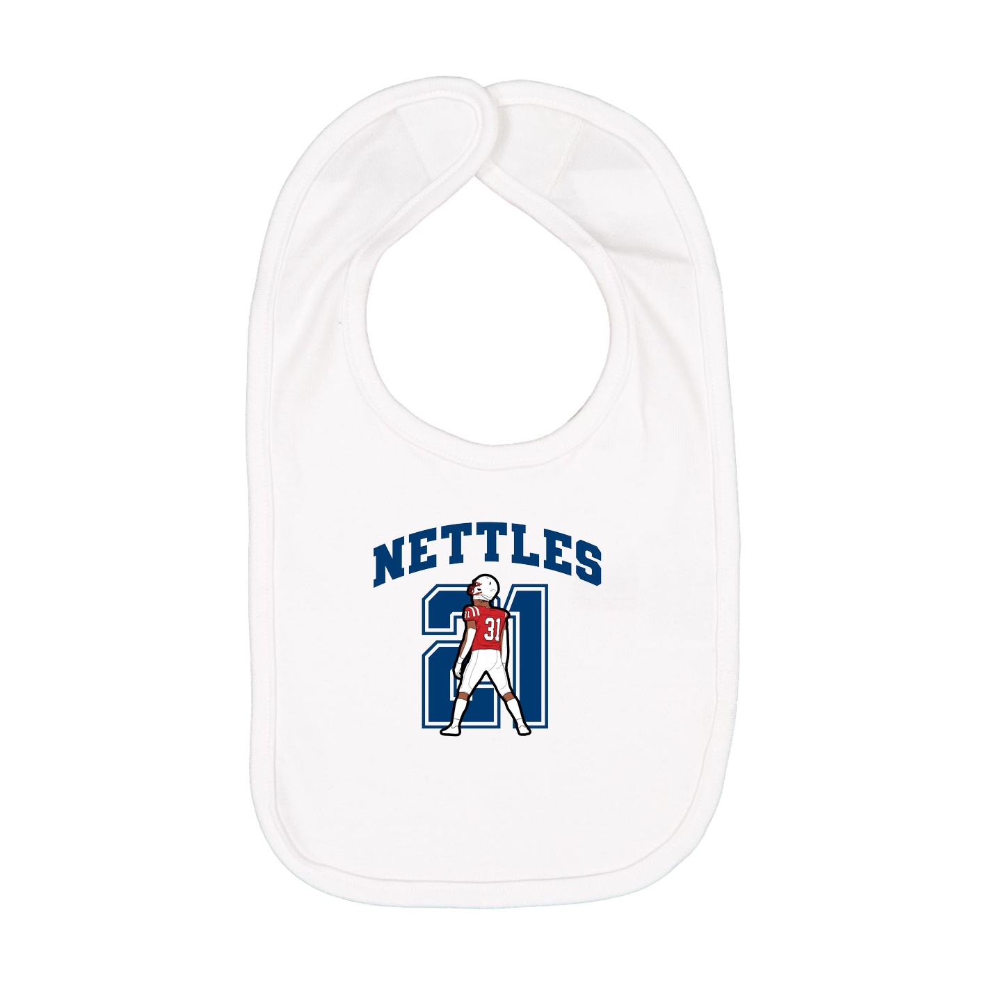 Infant Bib — Number in White