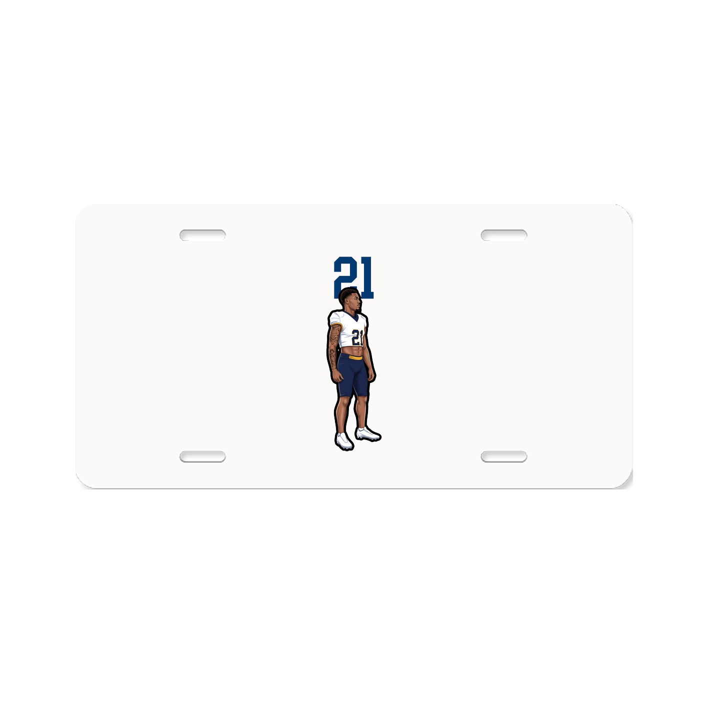 License Plate — Number Top in Classic