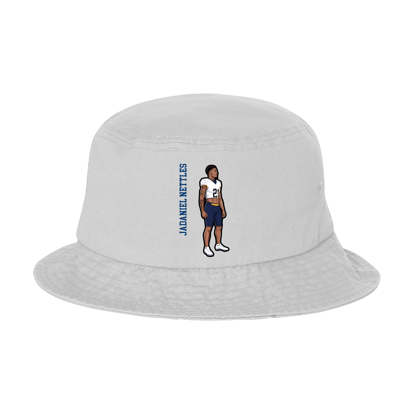 Bucket Cap — Name Vertical in White