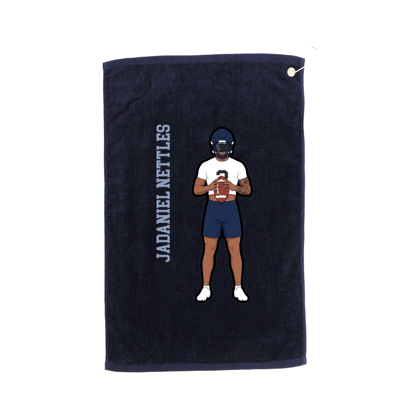 Golf Towel — Name Vertical in Navy