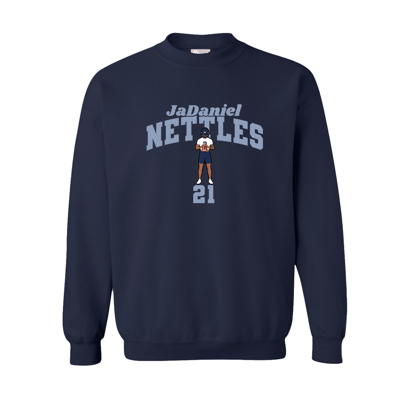 Fleece Crew — Signature Arch in Navy