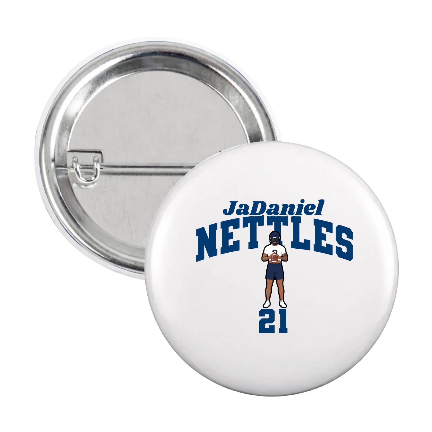 Game Day Button — Signature Arch in White
