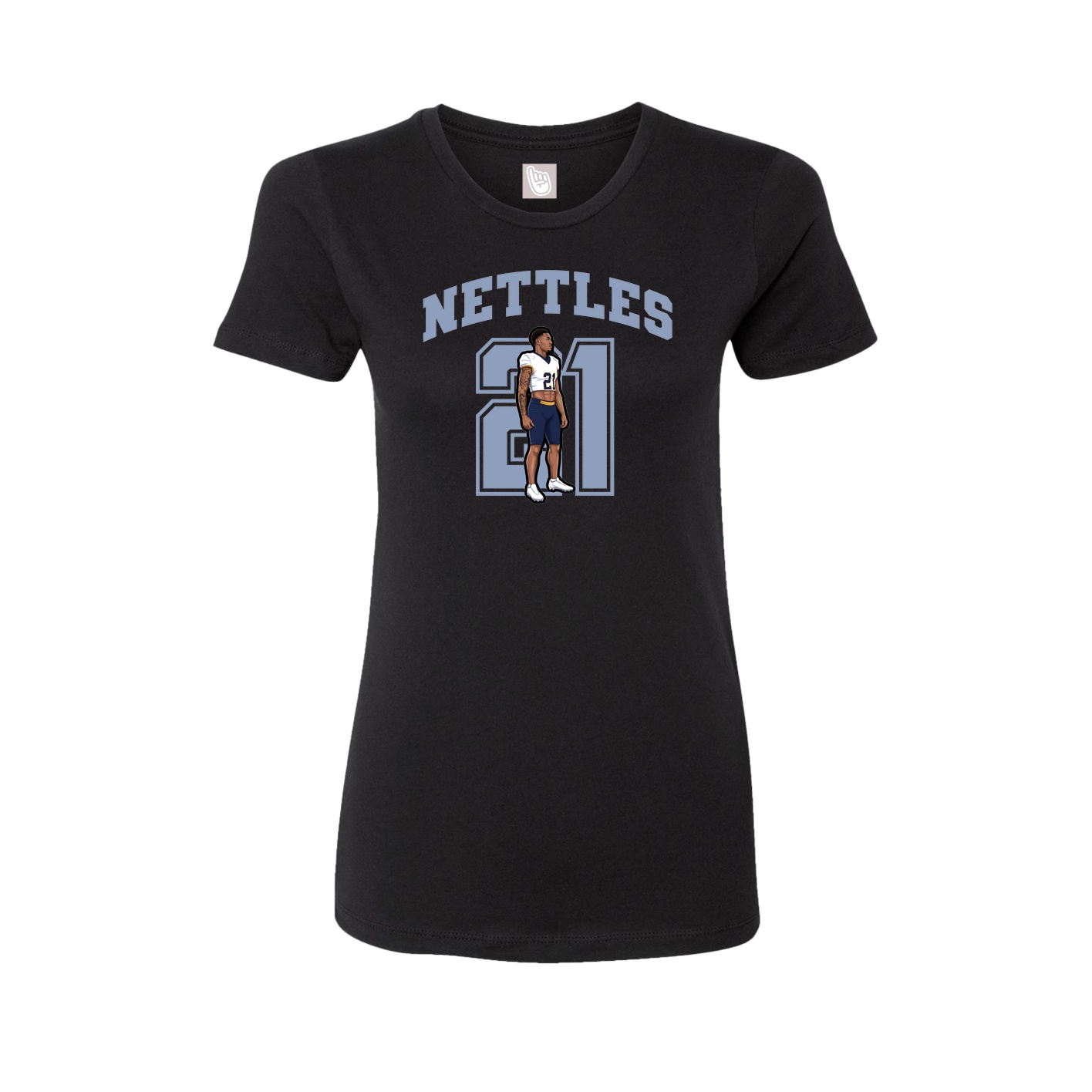 Fitted Women's Tee — Number in Black