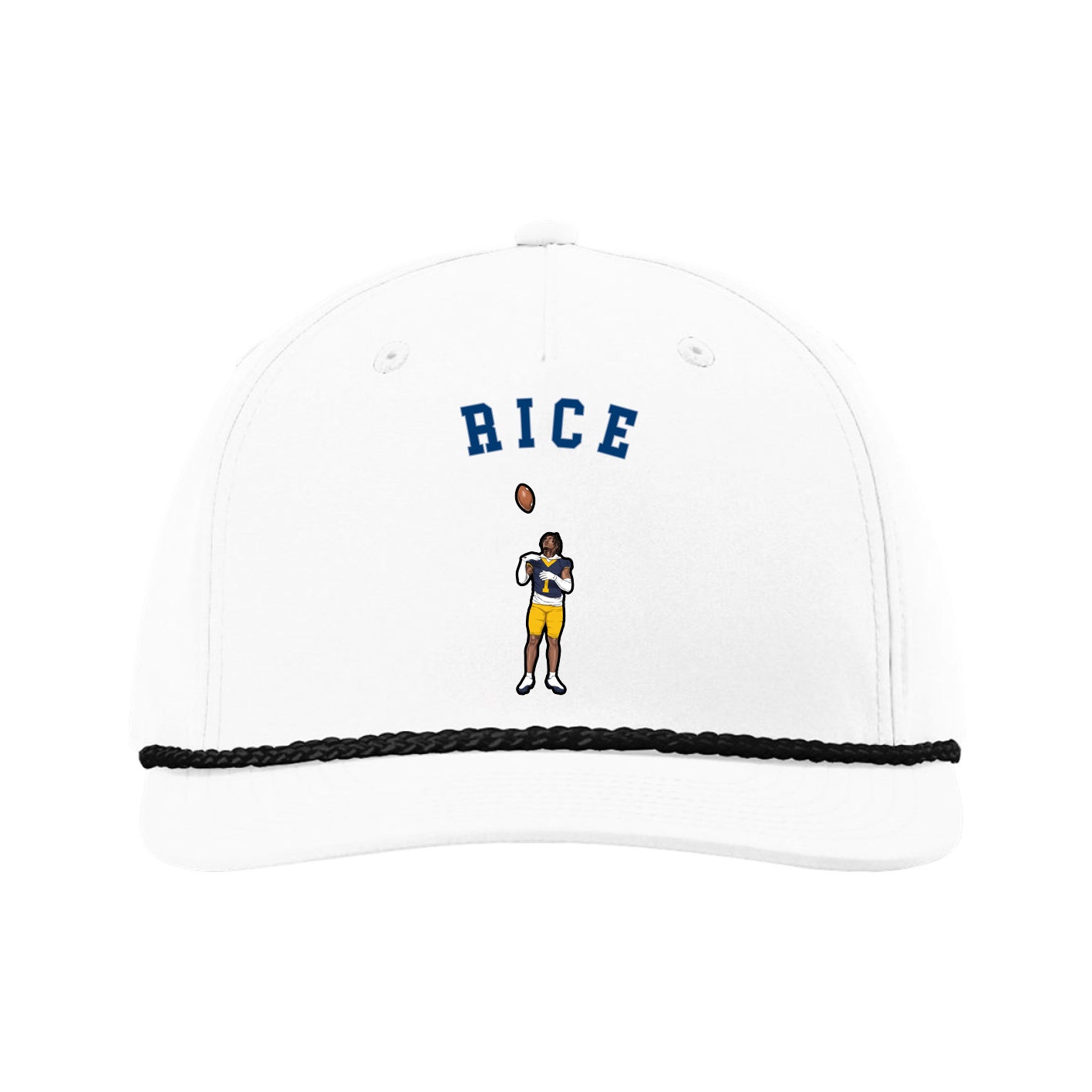Five-Panel Classic Rope Cap — Shirsey Arch in White