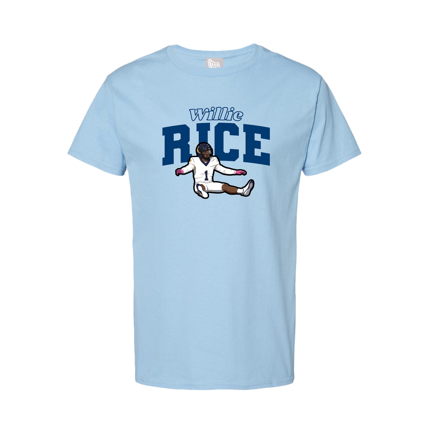 Tee — Name Arch in Light Blue