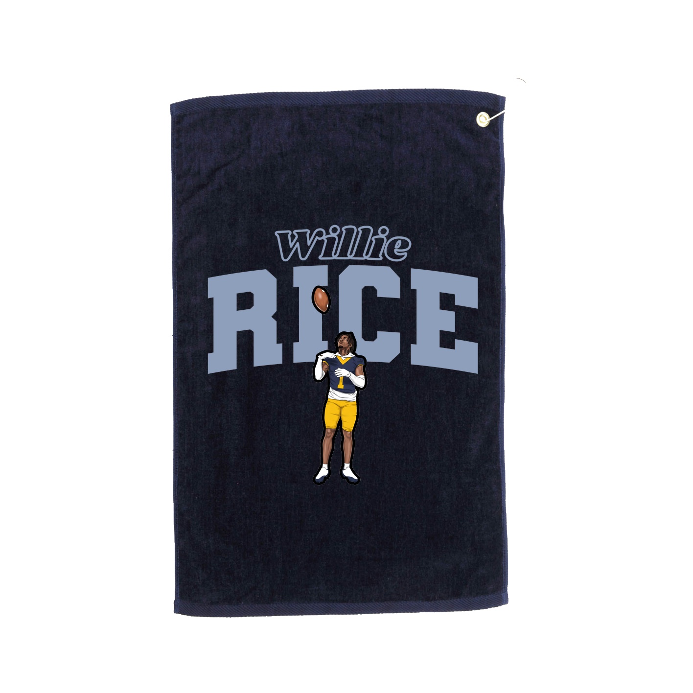 Golf Towel — Name Arch in Navy
