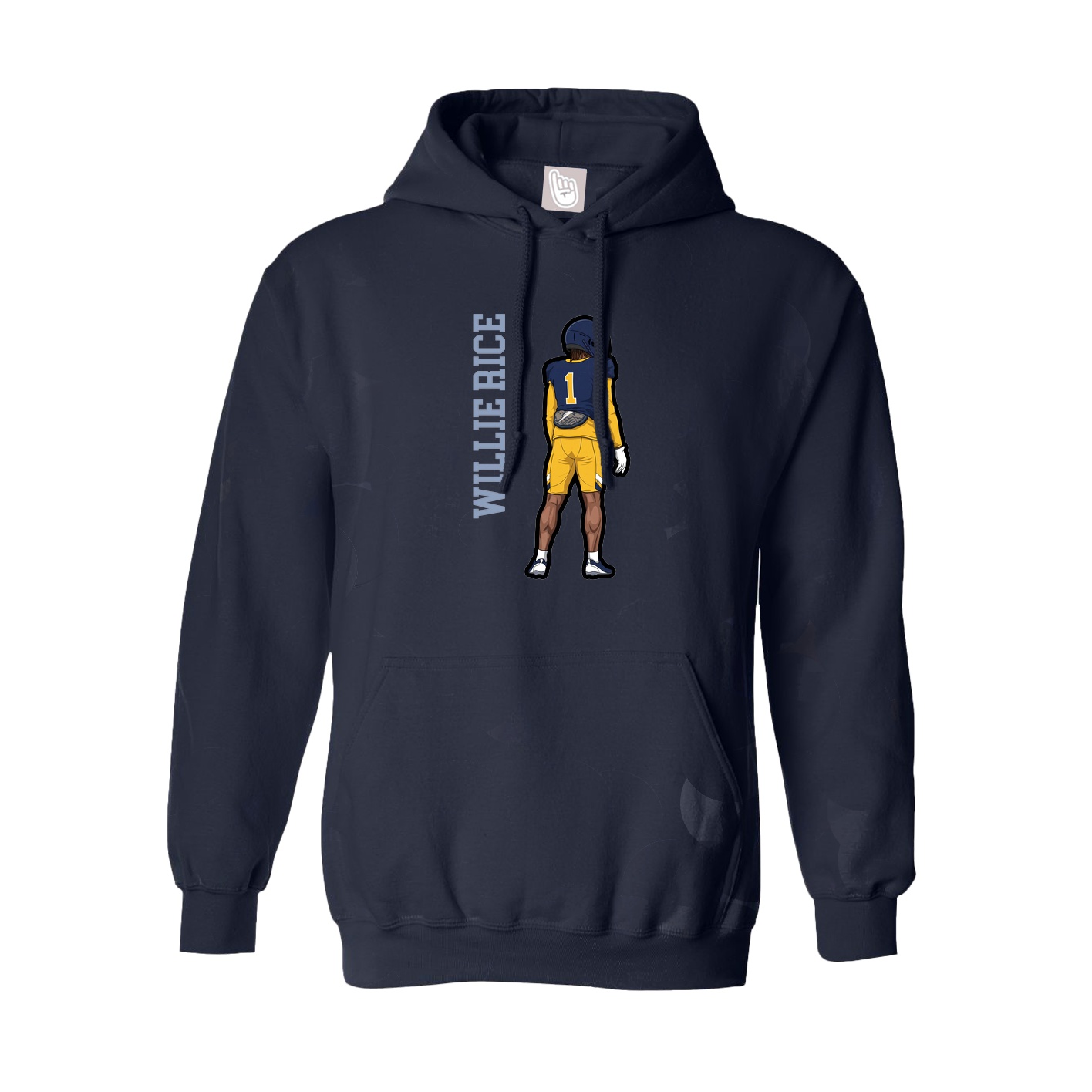 Youth Hoodie — Name Vertical in Navy