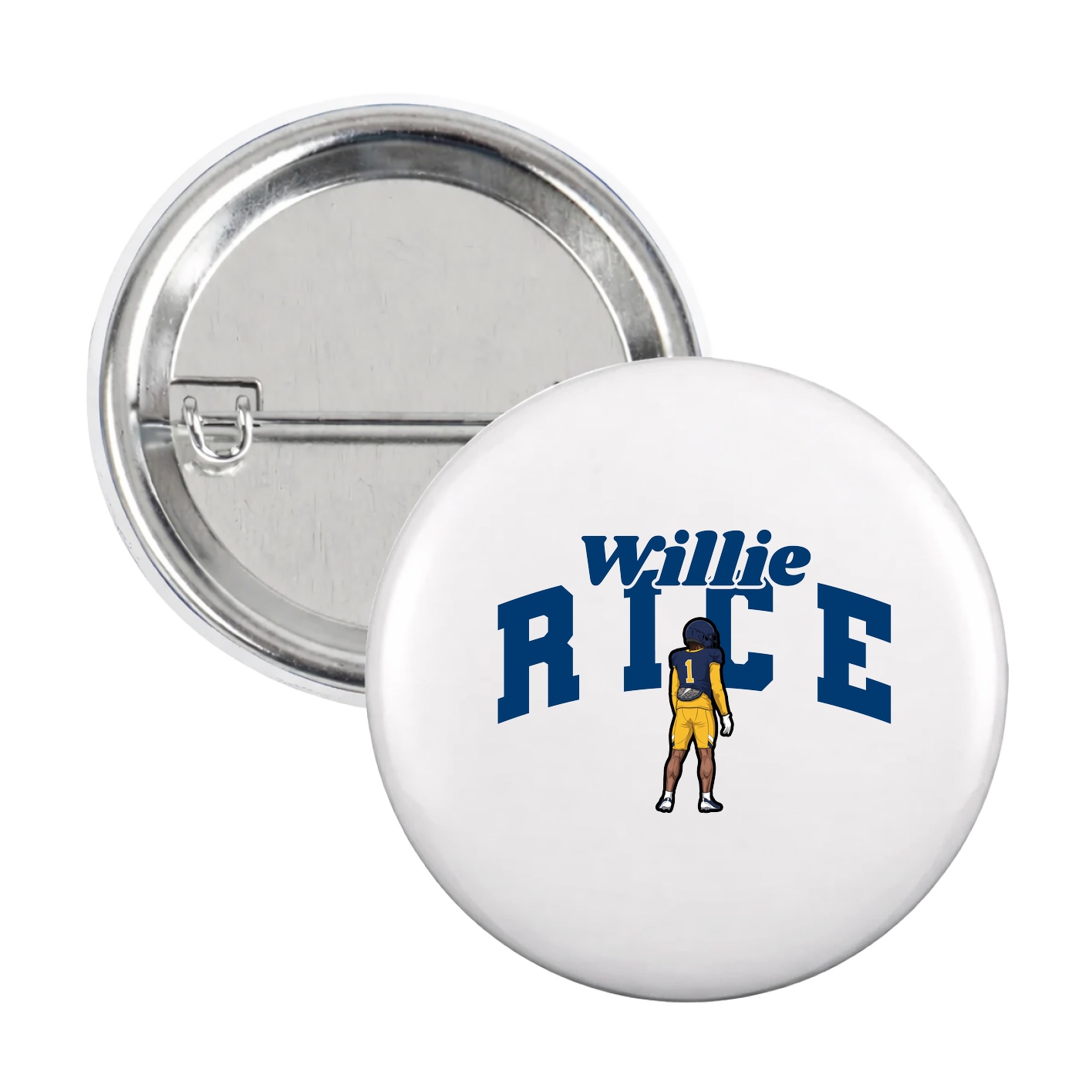Game Day Button — Signature Arch in White