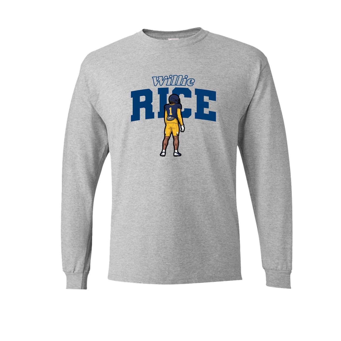 Long Sleeve Tee — Name Arch in Grey