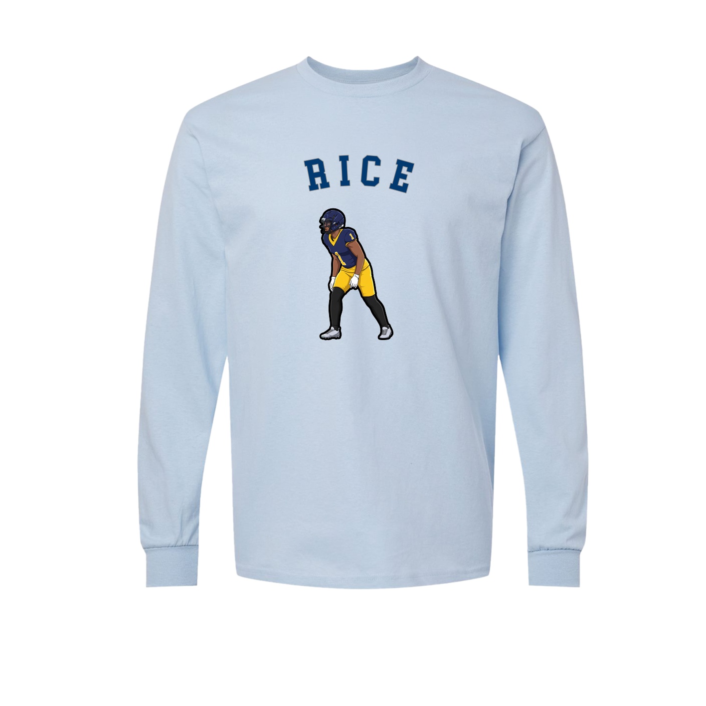 Long Sleeve Tee — Shirsey Arch in Light Blue