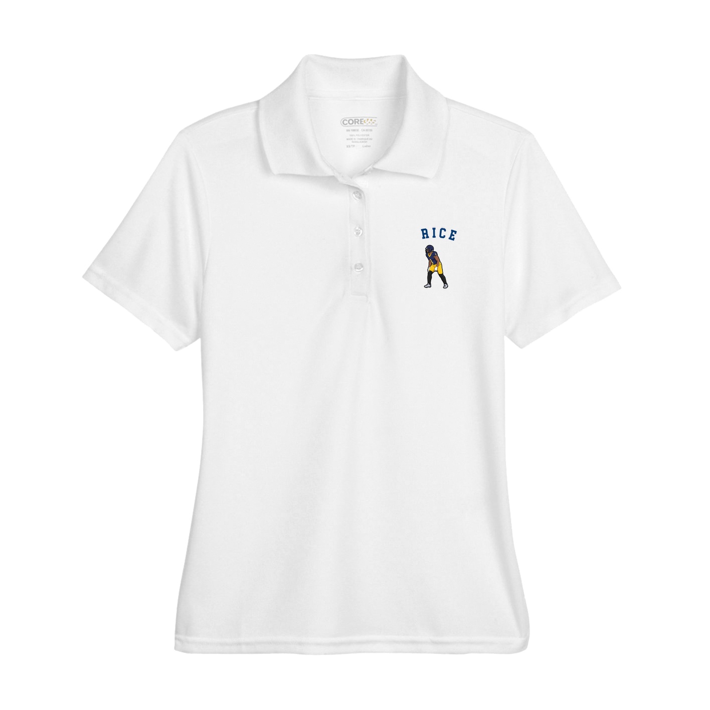Womens Performance Polo — Shirsey Arch in White