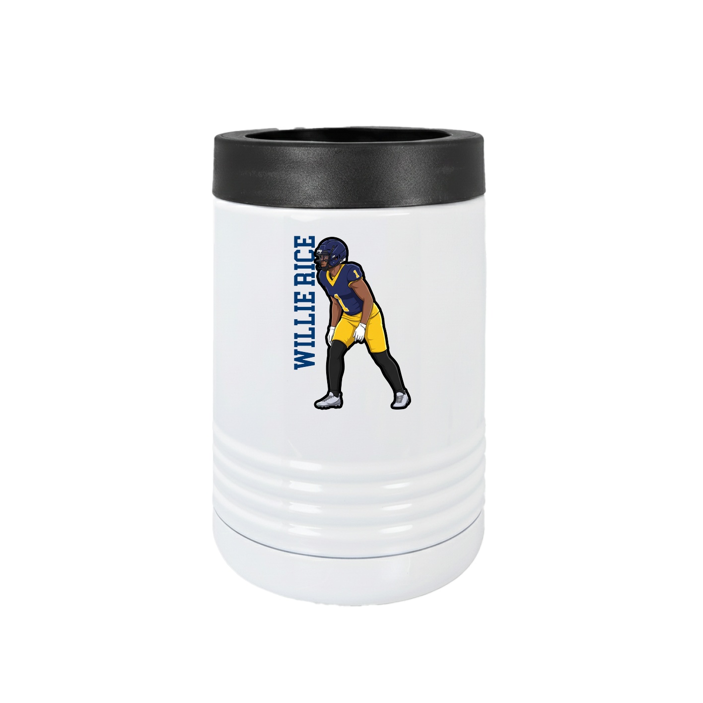 Beverage Holder — Name Vertical in White