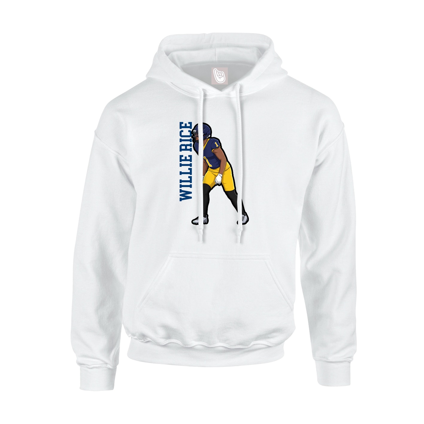 Hoodie — Name Vertical in White