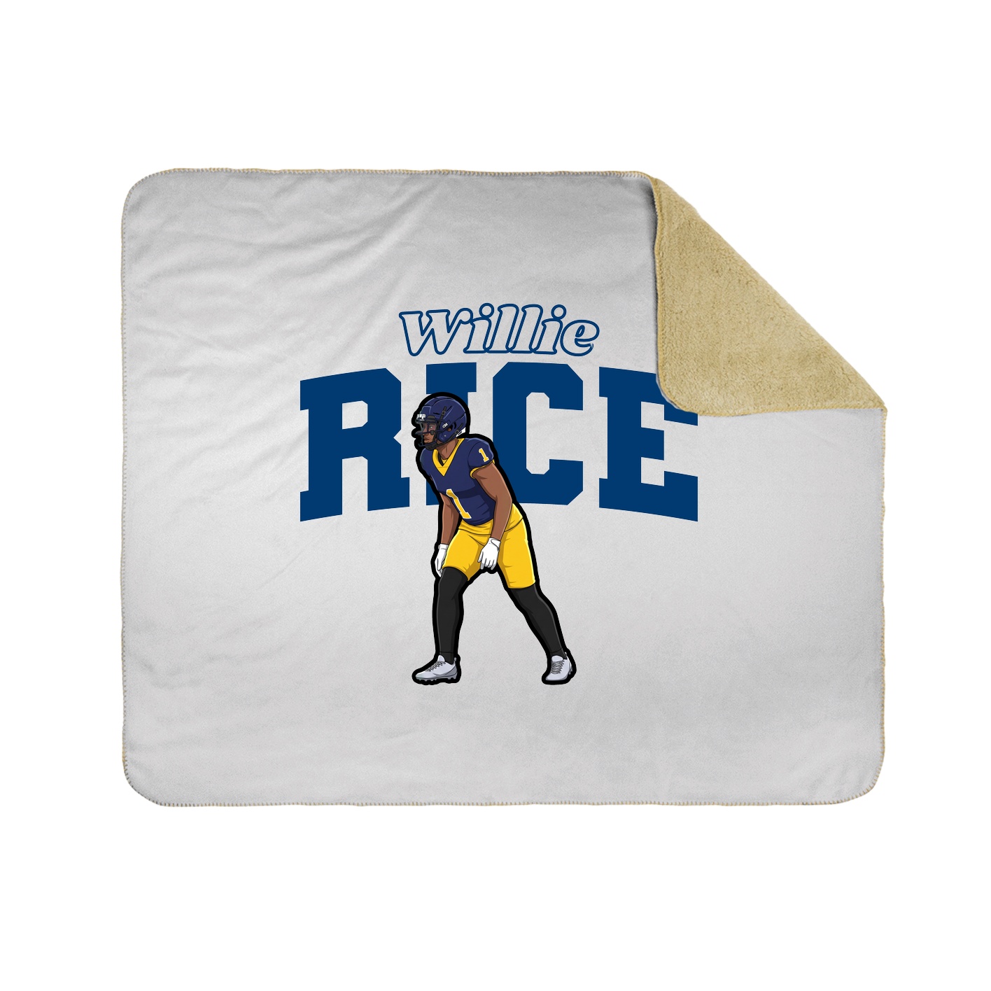 Throw Blanket — Name Arch in White