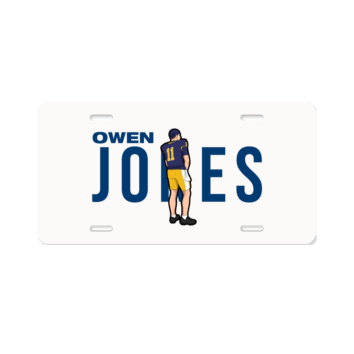 License Plate — Player Name in Classic