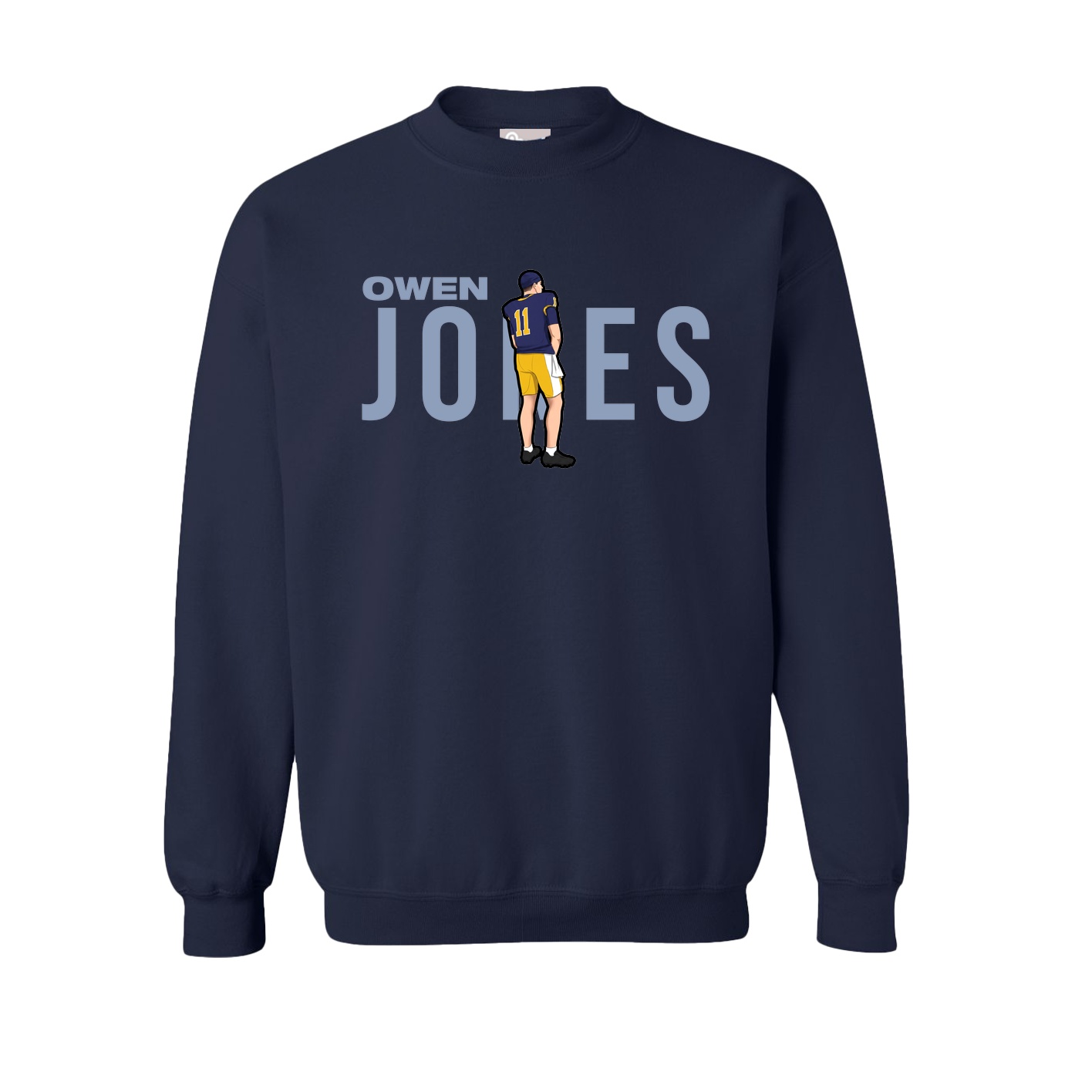 Fleece Crew — Player Name in Navy