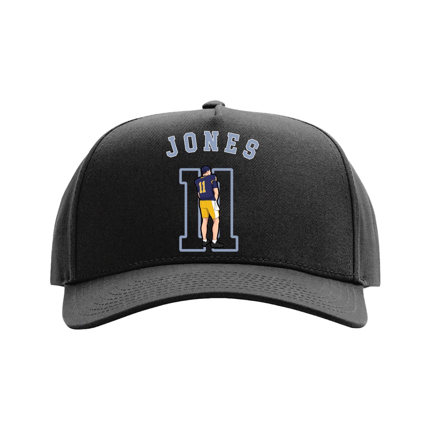 Full Fabric Five-Panel Champ Cap — Shirsey Arch in Black