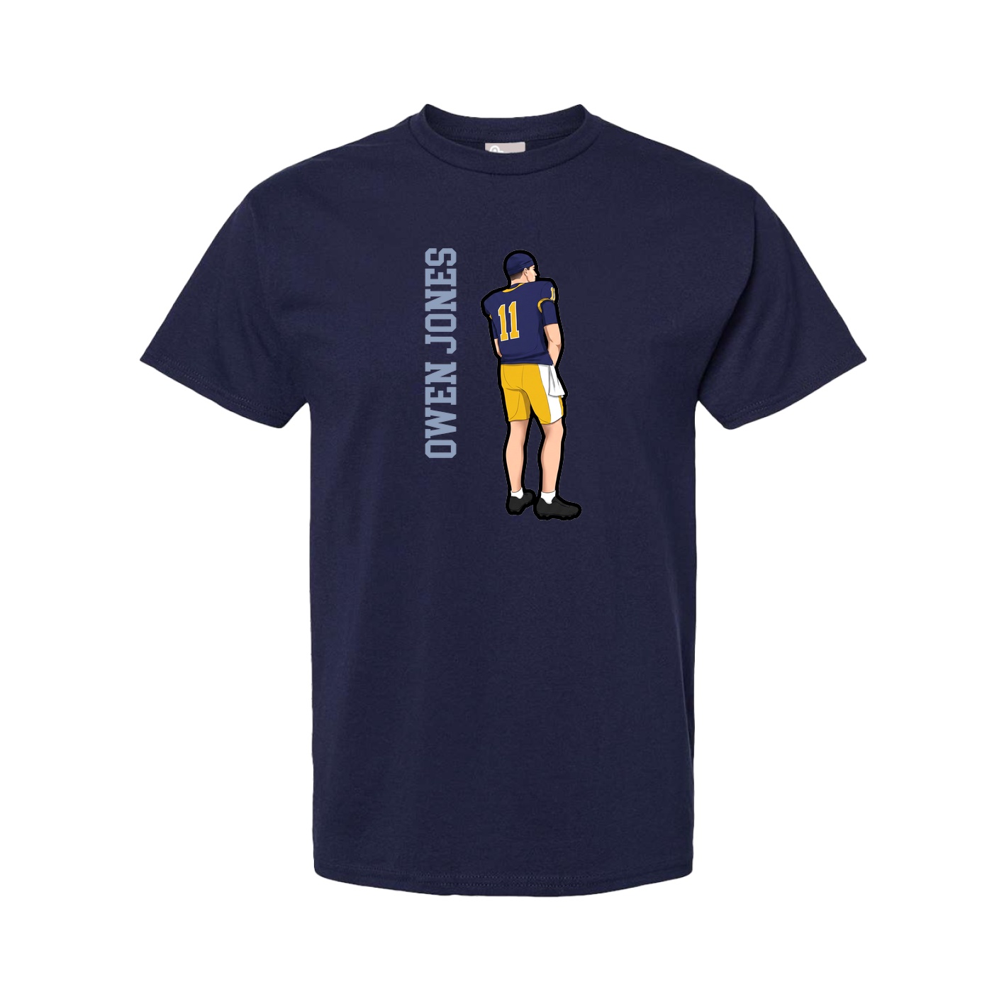 Tee — Name Vertical in Navy