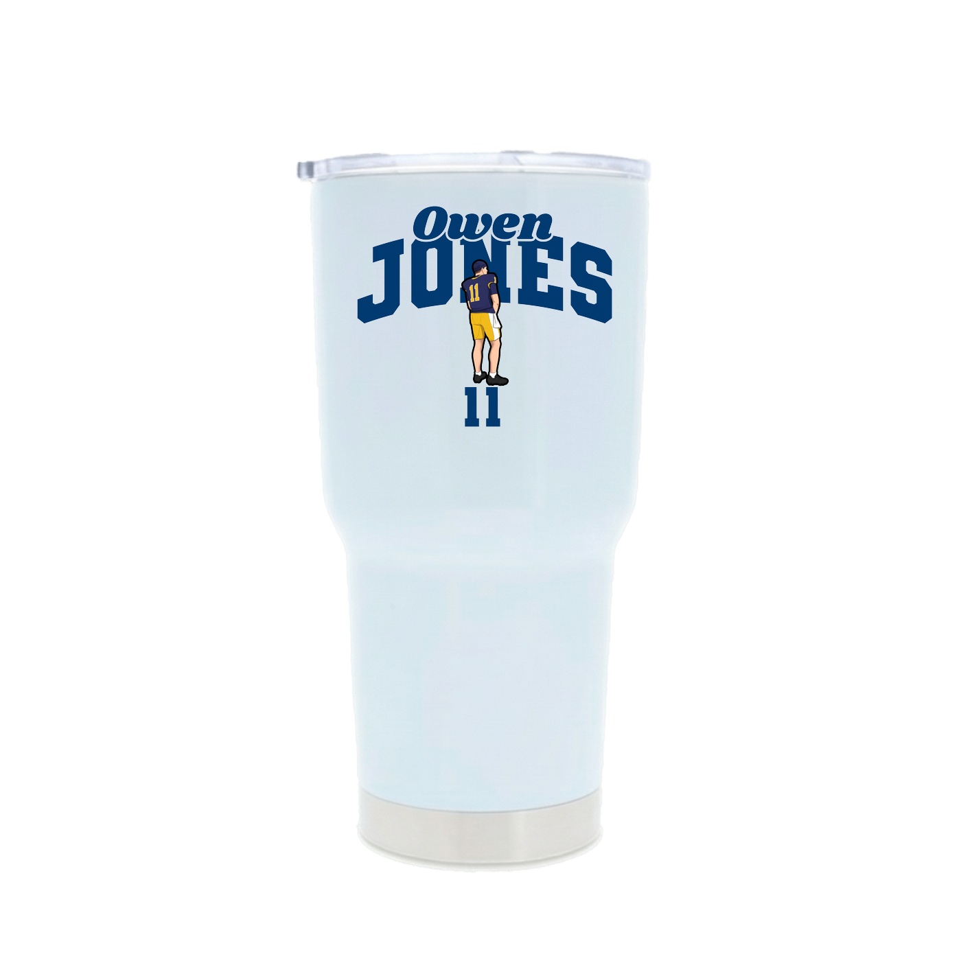 30oz Stainless Steel Tumbler — Signature Arch in White