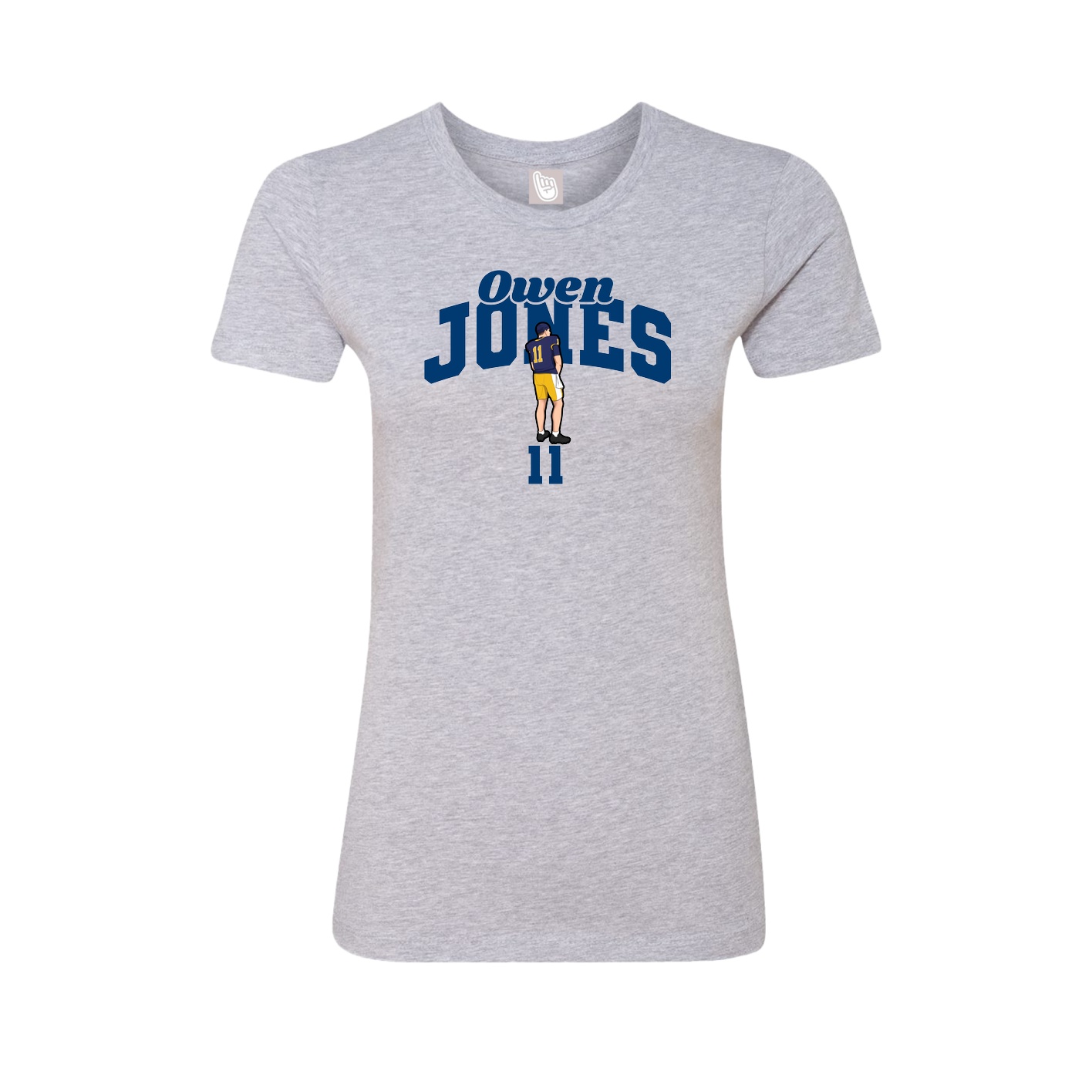 Fitted Women's Tee — Signature Arch in Grey