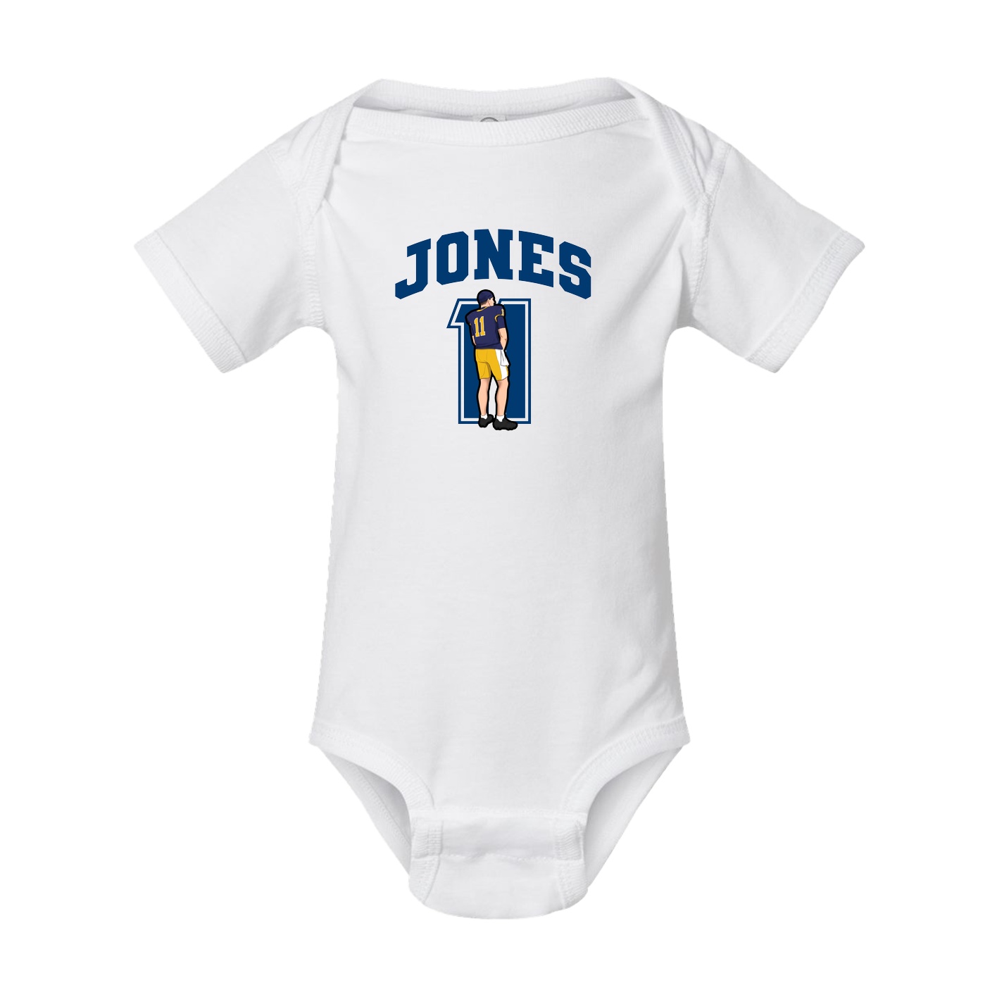 Baby Onesie — Number in White