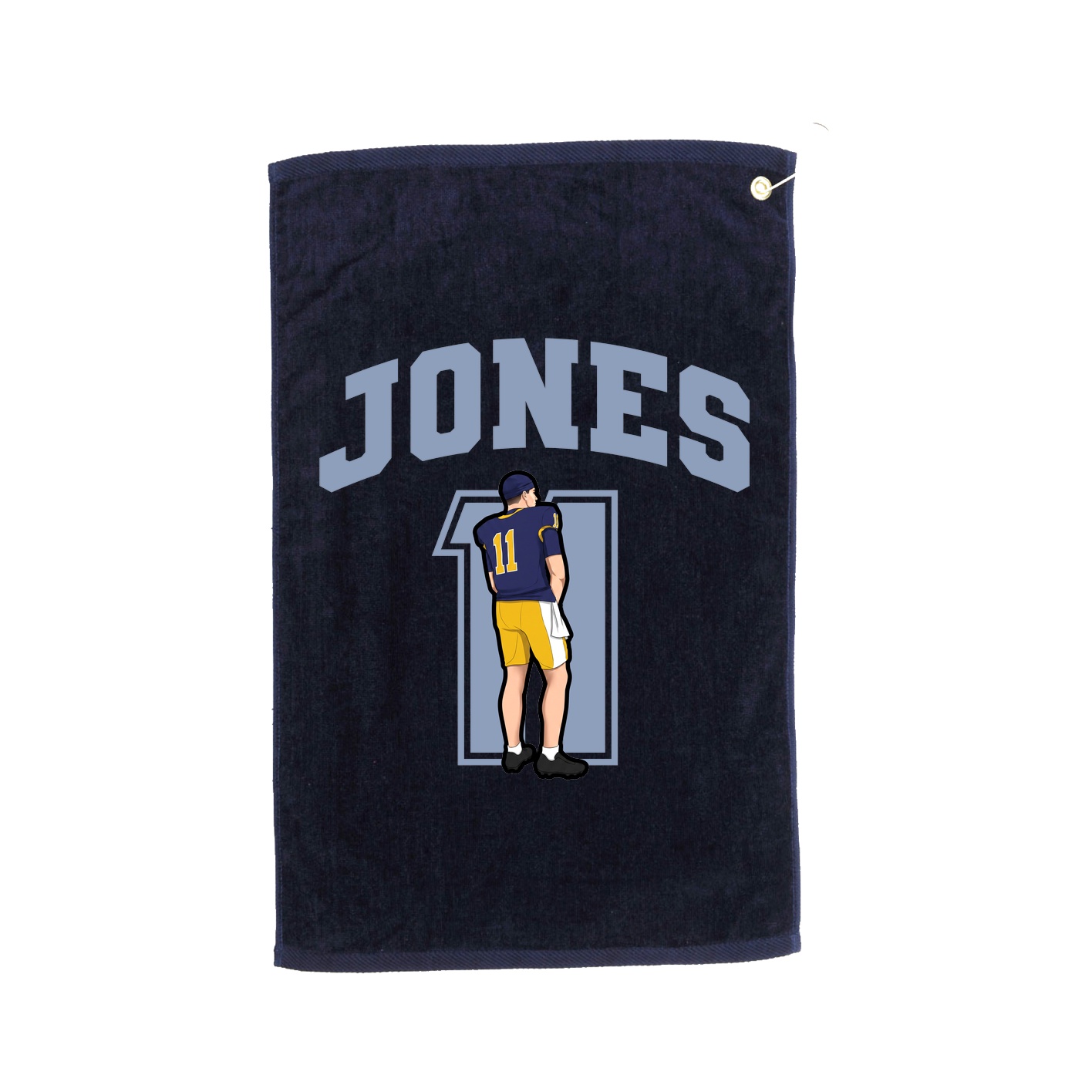 Golf Towel — Number in Navy