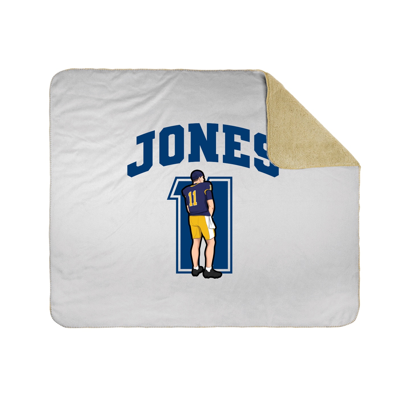 Throw Blanket — Number in White