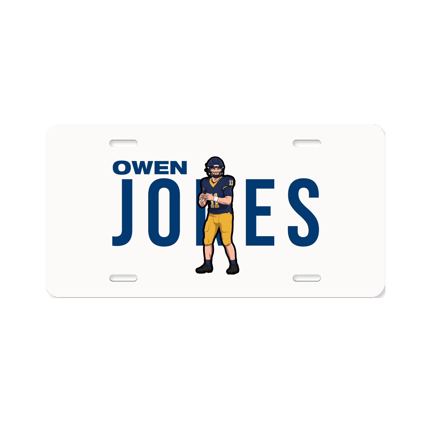 License Plate — Player Name in Classic