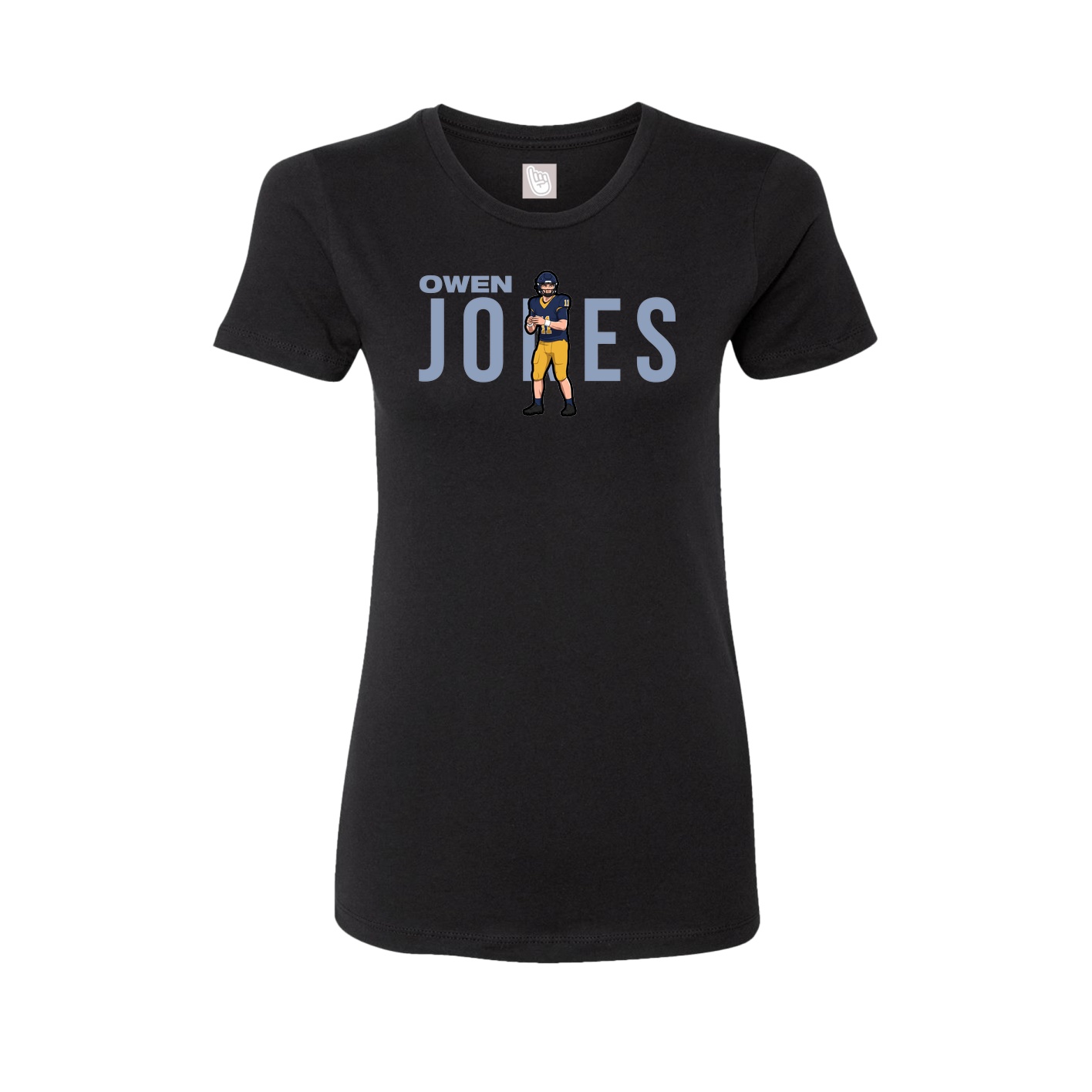 Fitted Women's Tee — Player Name in Black