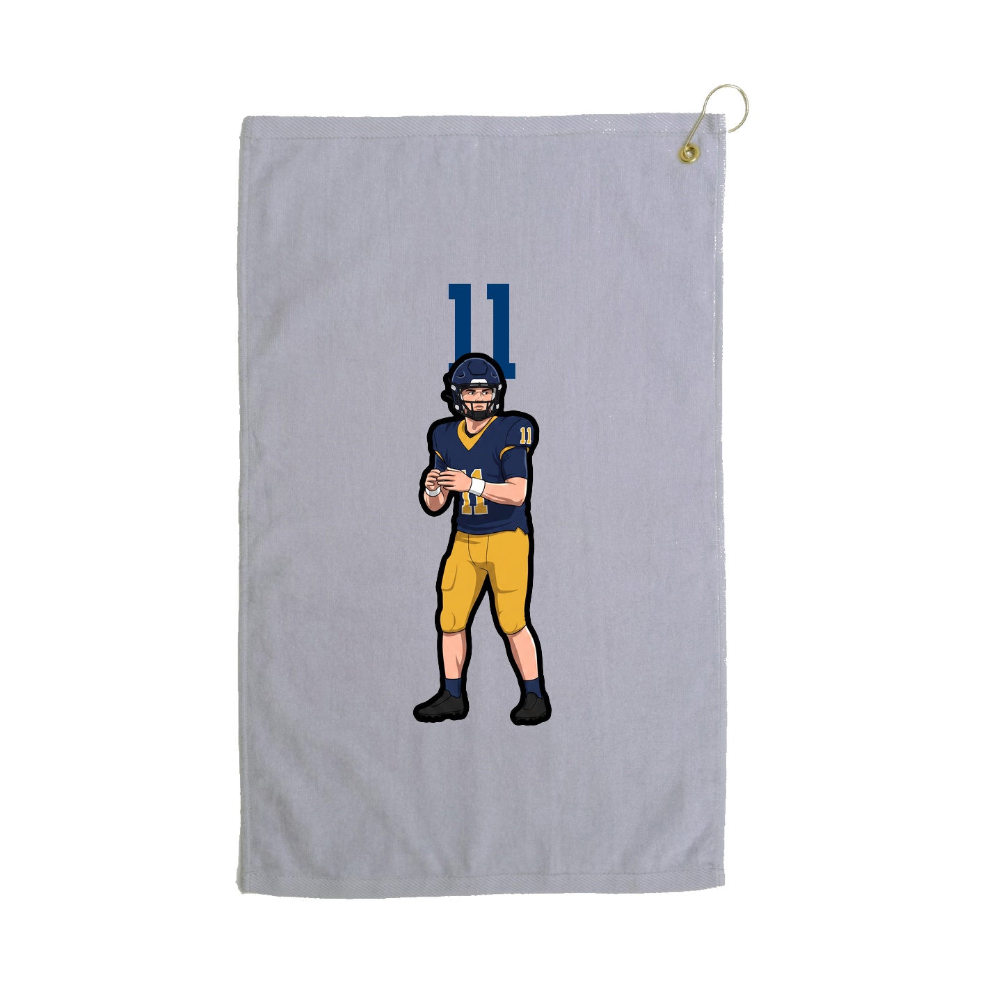 Golf Towel — Number Top in Grey