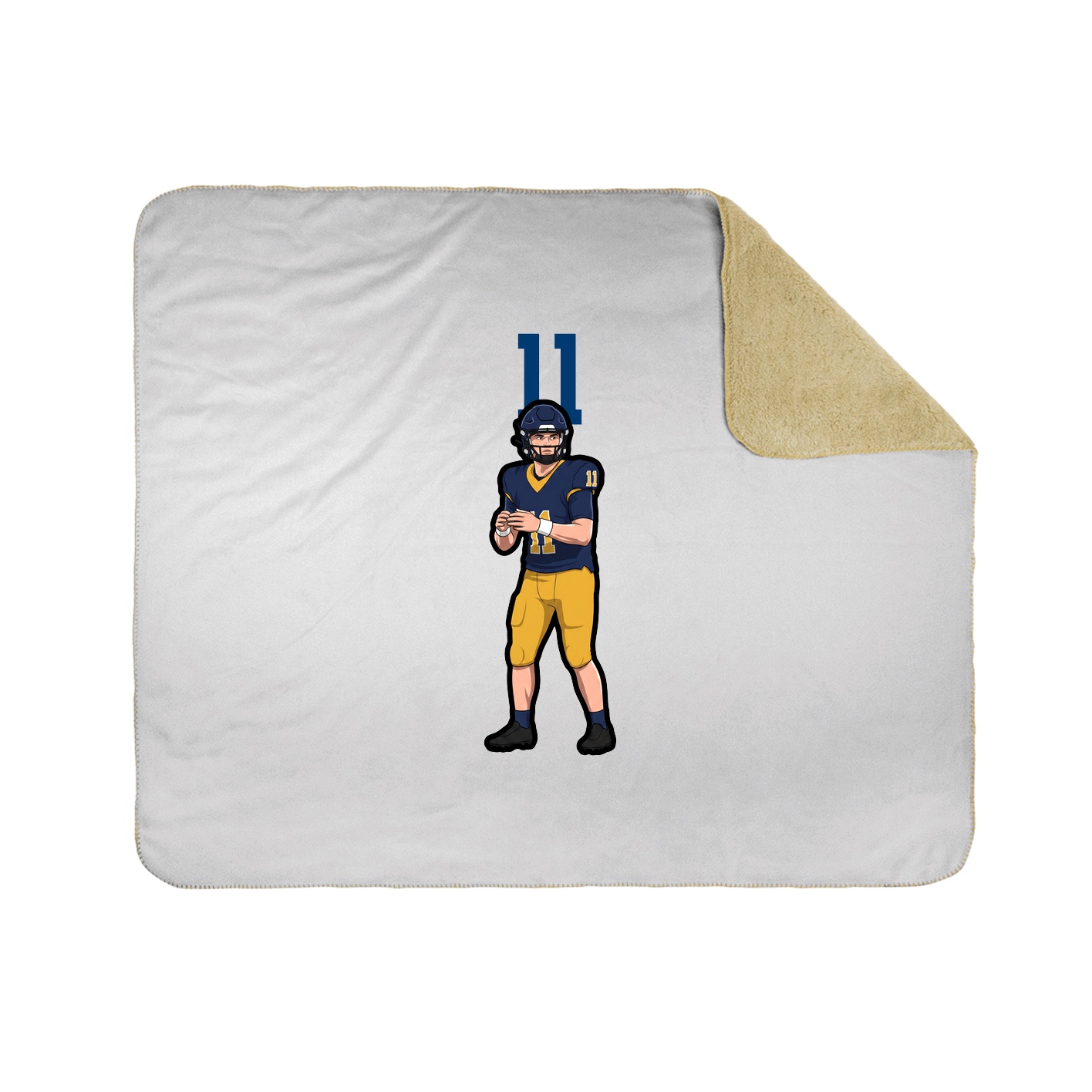 Throw Blanket — Number Top in White