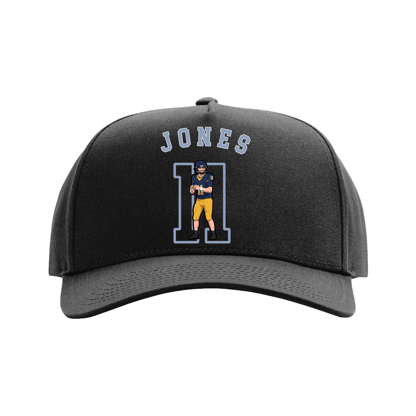 Full Fabric Five-Panel Champ Cap — Shirsey Arch in Black