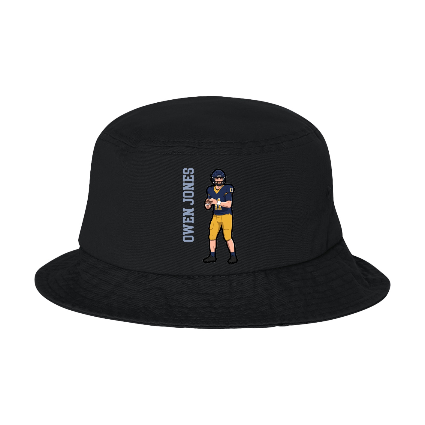 Bucket Cap — Name Vertical in Black
