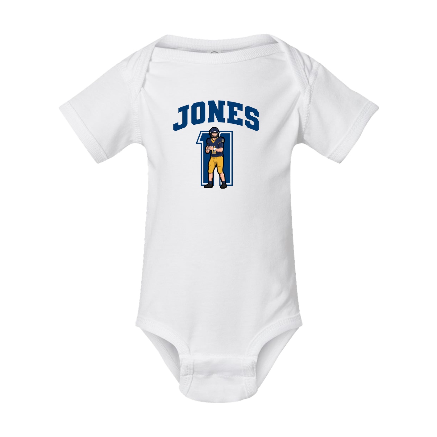 Baby Onesie — Number in White