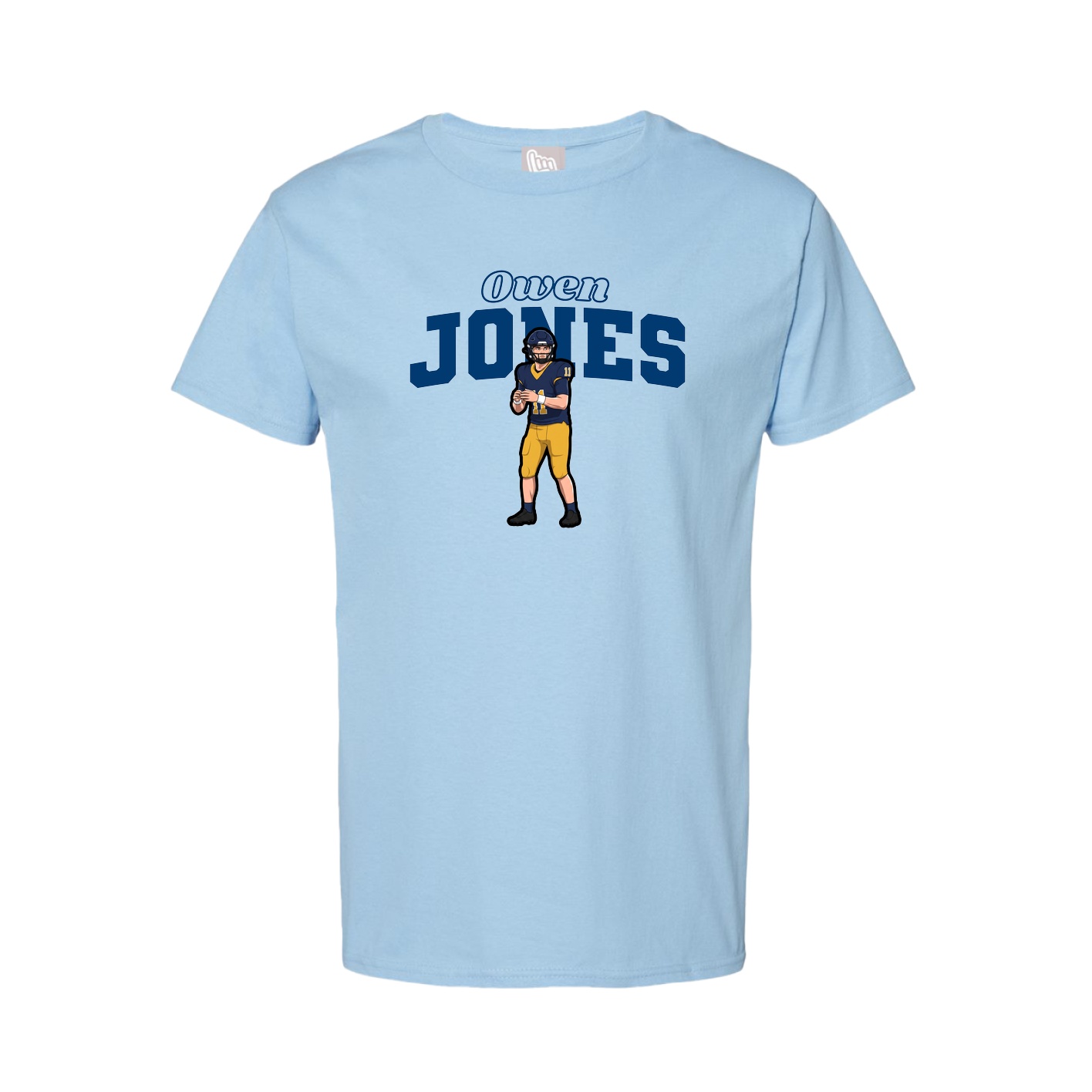 Youth Tee — Name Arch in Light Blue