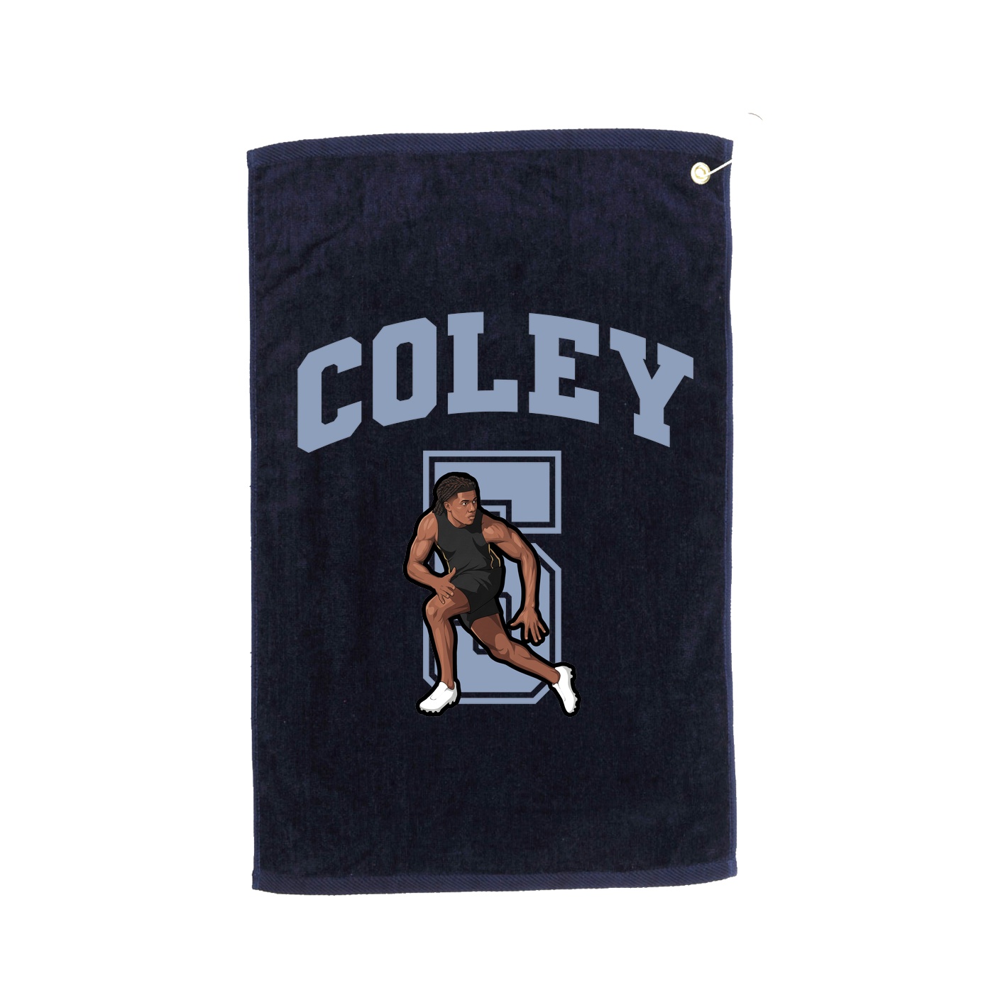 Golf Towel — Number in Navy